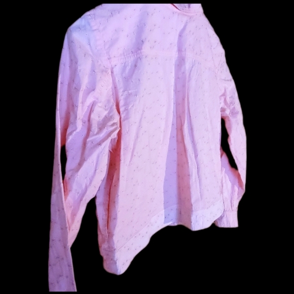 Floral Eyelet BLAIR Soft Denim Jacket, Peach Jean Jacket, Vintage, 80s - Picture 3 of 6